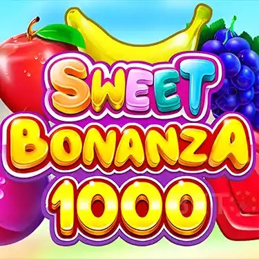 Sweet Bonanza 1000 casino game by Pragmatic Play – featured logo at CrownJewelz
