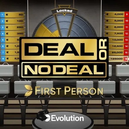 First Person Deal or No Deal online game logo by Evolution on crownjewelz-casino.org