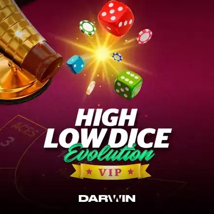 Table Games logo of High Low Dice Evolution VIP from Darwin Gaming at CrownJewelz