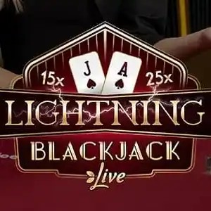 Live Dealer logo of Lightning Blackjack from Evolution at CrownJewelz
