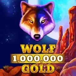 Wolf Gold 1,000,000 slot icon by Pragmatic Play, available at CrownJewelz